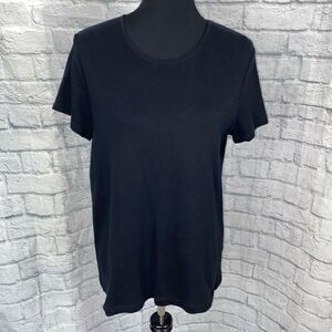 Croft & barrow classic tee women sz XL black short sleeve Crewneck shirt